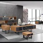 مودرن فخم مكتب كبيرة طقم كامل مع كنبات و كراسي طقم جلد فخم