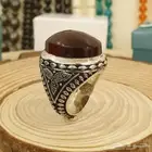 خاتم عقيق يماني كرزي فاخر ومميز