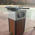 سلات وحاويات النظافة كراسي الحدائق الخشبية أحدث الموديلات