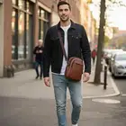 premium leather genuine sling bags price negotiable