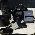 Nikon D3400 with 18_55 lens and 70_lens 3 battery and all ac