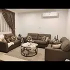 كنب اشلي الشماسي ( شبه جديد مع طاولات اشلي)   )