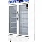 ثلاجة عرض قزاز بابين كبيرة 618 لتر 22 قدم شبه جديده للبيع