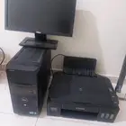 كمبيوتر مع طابعه للبيع