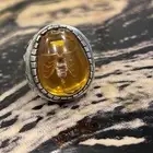 Insect amber ring
