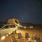 خيمة المانيه سقف مستخدمه ونظيفه وحجمها كبير تاخذ 3 اشخاص نوم