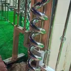 steel realing glass realing