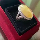 خاتم حجر كهرمان فضه تركي Kahraman stone silver ring