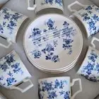 أكواب قهوة مع الصحون طقم 6 أشخاص