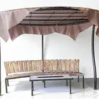 مظلة بشراع متحركة مع جلسة وجزه