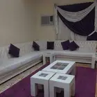 كنب جلد اللون ابيض فاخر مقاس 6 5