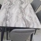 طاوله طعام 6 كراسي جلد الطاوله رخام اصلي
