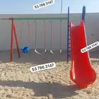 مجموعة متكاملة من المرجيحة و زحليقة للساحات داخليه خارجيه