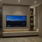 شيبورد شاشه كيرف انحناء شامل الاناره والارفف الخشب