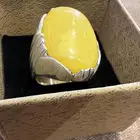 خاتم كهرمان اصفر يسر الناظرين