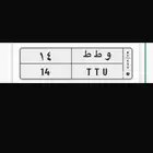 لوحة رقم 14 و ط ط شعار سيفين ونخله اسود