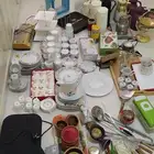 اكواب واطباق وفناجيل  اله البان كيك والمصابيب  رفوف  طابعه