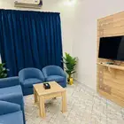 شقة مؤثثة للايجار الشهر ( غرفة وصالة )