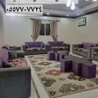 كنب غرفتين وجلس
