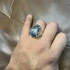 خاتم جزع يماني خرايطي ألوان نادره