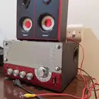 سماعات ستريو مع مضخم مستعمله