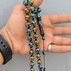سبحه كوك تطعيم فضه وفيروز وكهرمان