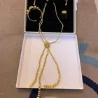 طقم بديل الذهب مطلي بالذهب