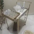طاولتين مع عربة جانبيه متحركة