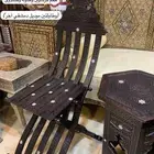 طقم دمشقي مطعم بالصدف وطقم طاولات مغربي نحاس انتيك يدوي