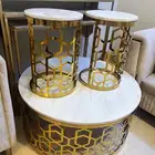 طاولات ستيل رخام بحاله ممتازه