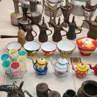 مجموعة اغراض تراثية تراث دلال اواني براريد