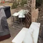 كنب طقم مستعمل ونظيف وطاولات