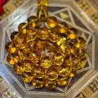 سبحة كهرمان شفاف طبيعي