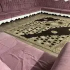 كنب 9 قطع خشب اصلي وبأرجل فضية مع سجاده هديه