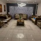 طقم كنب خمس قطع من مفروشات العمر بحاله ممتازه