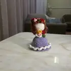 عروسة كروشيه بوكيه ورد