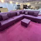 كنبة زاوية لون بنفسجي غامق