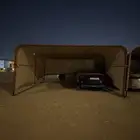 مضلة قماش تكفي سيارتين