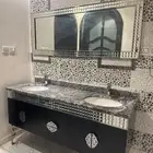مغسله رخام حوضين