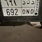 لوحةسيارة ثلاثيه للبيع على السوم
