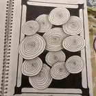 رسم بقلم رسم فني يدويا على ورقة رسم سكتش A4