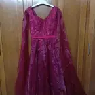 فستان ميدي برغندي جديد