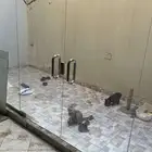 باب مزدوج زجاج سيكريت مع يد استانلس