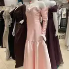 فستان مناسبه وردي ( لبسه مره وحده )