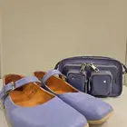 شنطه وحذاء جلد طبيعي