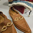 حذاء جلد ماركة توري بورش أصلي