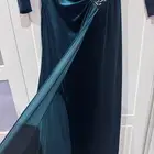 فستان مخمل ماسك اخضر