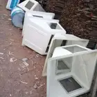 اشواك حمام مع تركيب غطاء مكيف الفايبر جلاس مروحه شفات