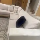 كنب اسفنج جيد لون بيج مخمل عملي جداا