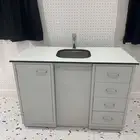 وحدة غسيل معدنى متعددة الاستخدام مع حوض استيل و خلاط مياه